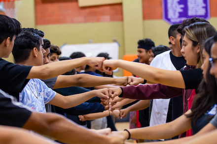 Students participate in community-building activities